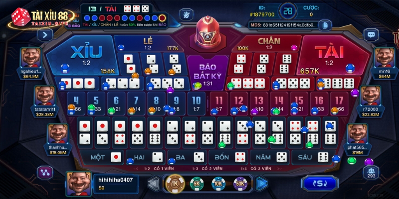 Đồ họa bắt mắt khi tham gia chơi tài xỉu tại manclub