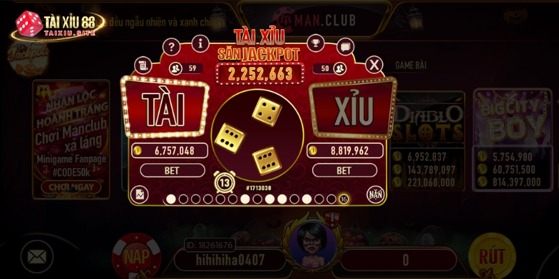 Săn Jackpot khủng tại tại xỉu manclub