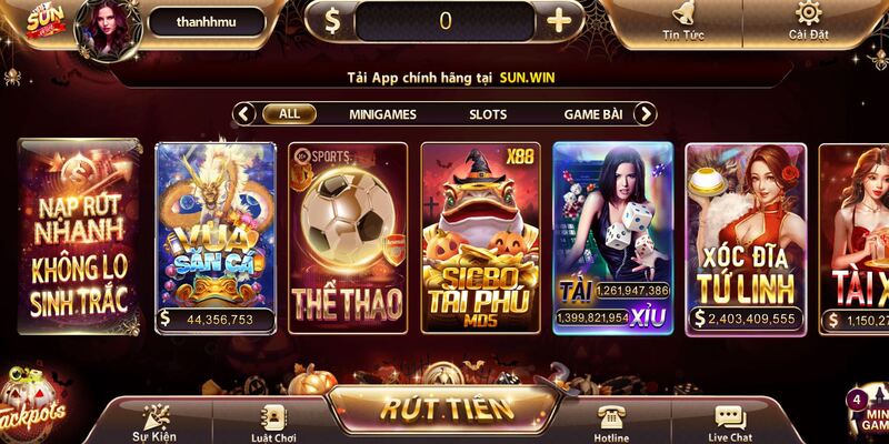 Hình ảnh cổng game tài xỉu SunWin
